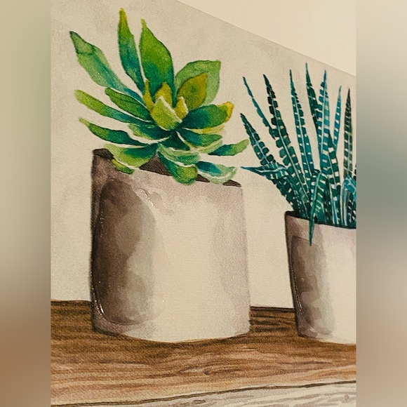 Canvas Wall Art “Succulent Pots” by Cindy Jacobs - Picture 10 of 14